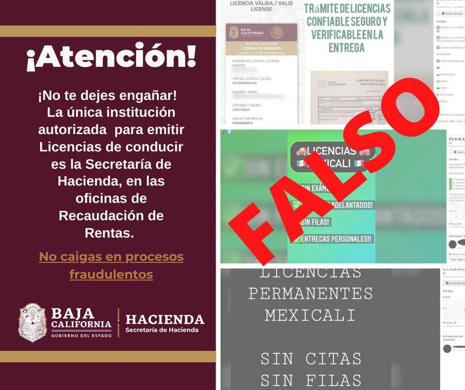 ALERTAN POR TRáMITES FALSOS DE LICENCIAS DE CONDUCIR EN REDES SOCIALES