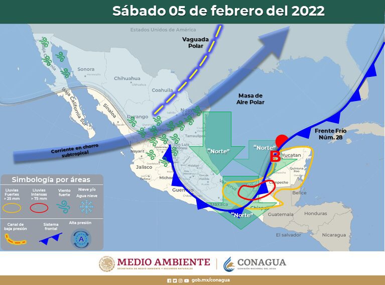 FRENTE FRíO TRAERá LLUVIAS, TOLVANERAS Y AGUANIEVE A BC