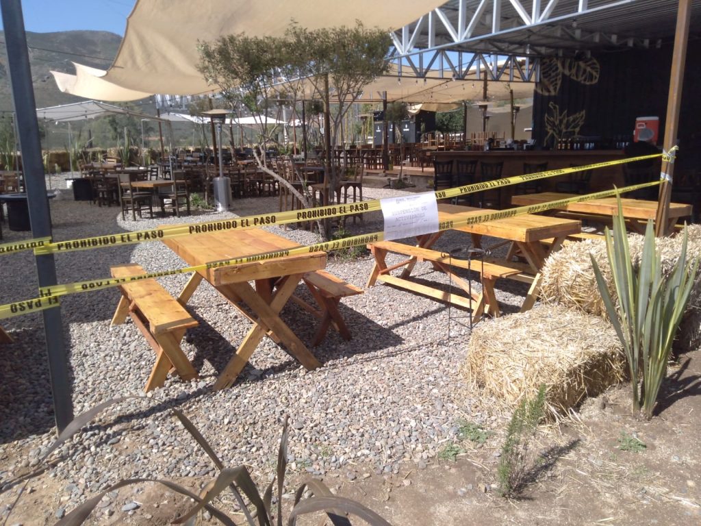 SUSPENDEN NEGOCIOS EN VALLE DE GUADALUPE