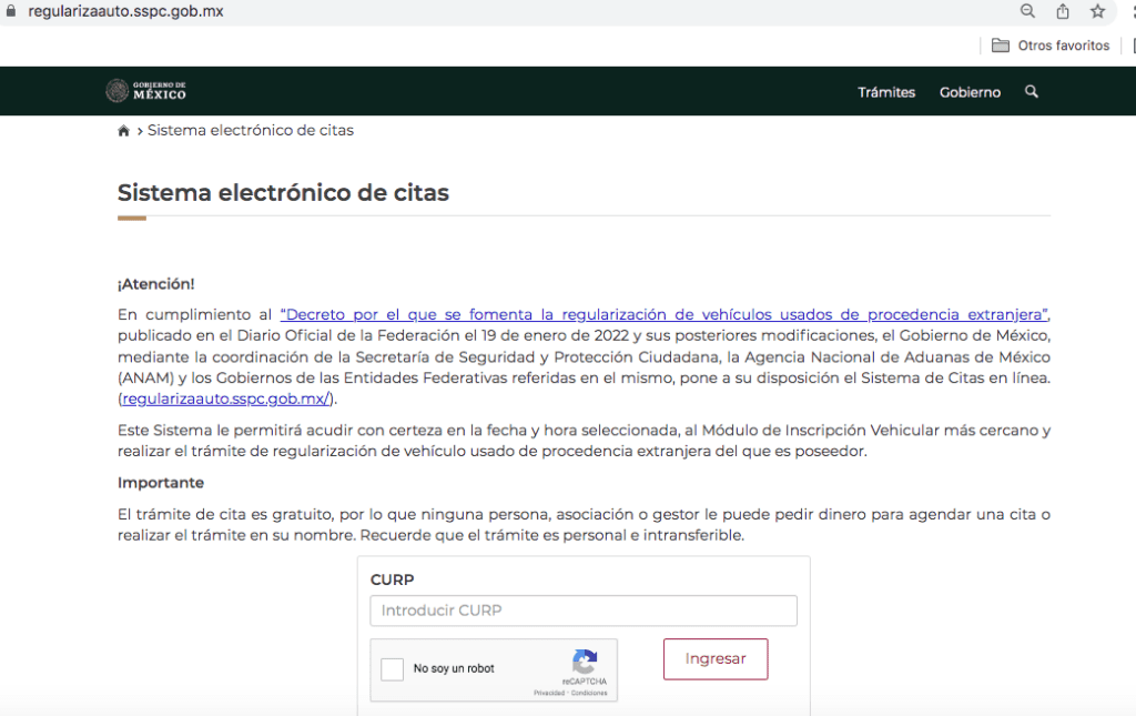 HABILITAN PORTAL DE CITAS PARA REGULARIZAR AUTOS CHOCOLATE