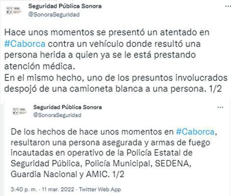 ARDE CABORCA CON ENFRENTAMIENTOS ARMADOS