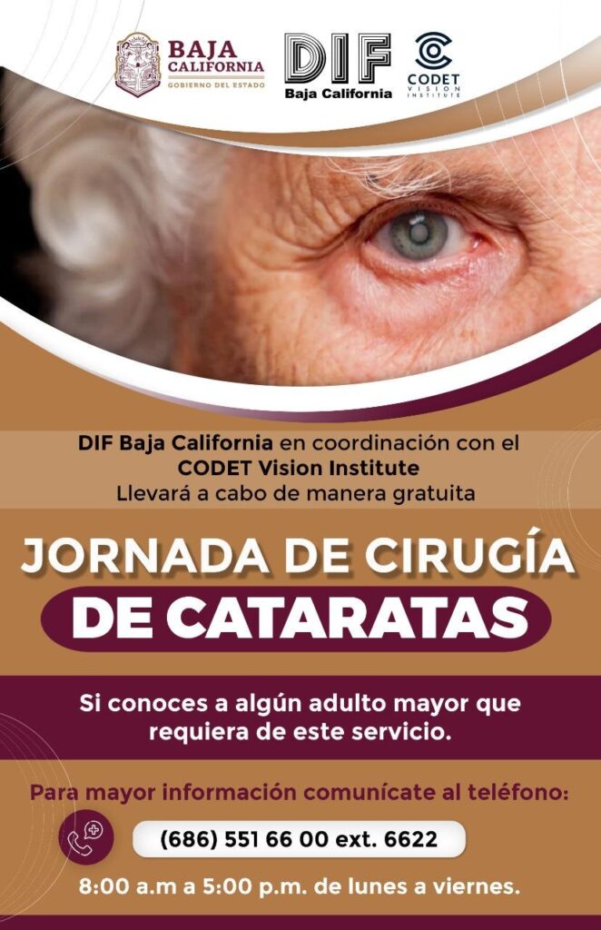 INVITA DIF BC A JORNADA DE CIRUGíAS DE CATARATAS