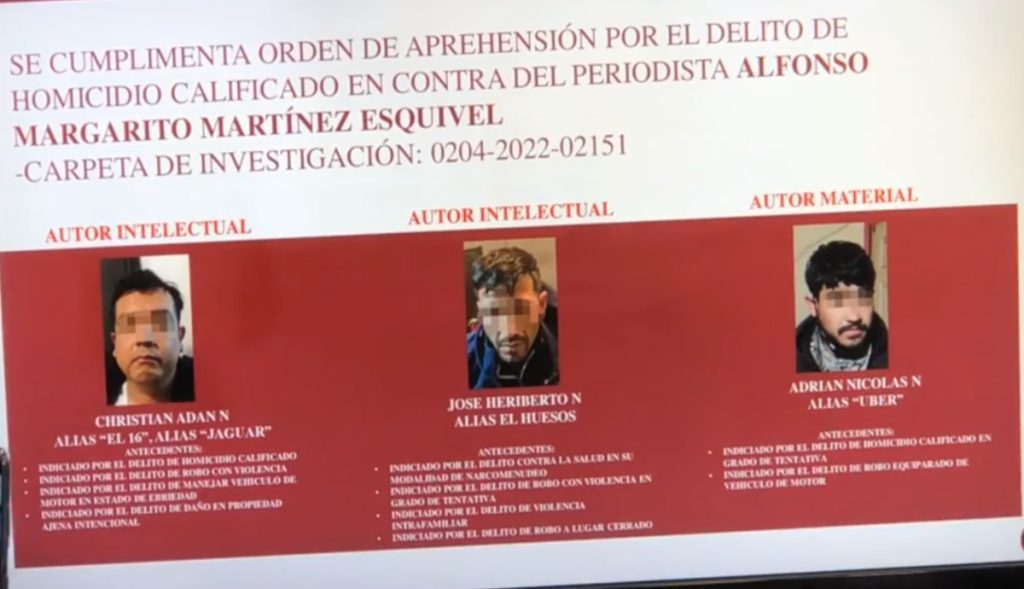 PRESUNTO HOMICIDA DE MARGARITO MARTíNEZ GRABó EL CRIMEN