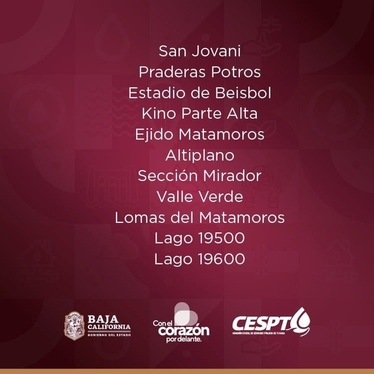 CASI 40 COLONIAS SIN AGUA O CON INTERMITENCIAS EN TIJUANA