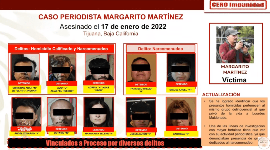 MARGARITO MARTíNEZ Y LOURDES MALDONADO ASESINADOS POR EL MISMO GRUPO CRIMINAL