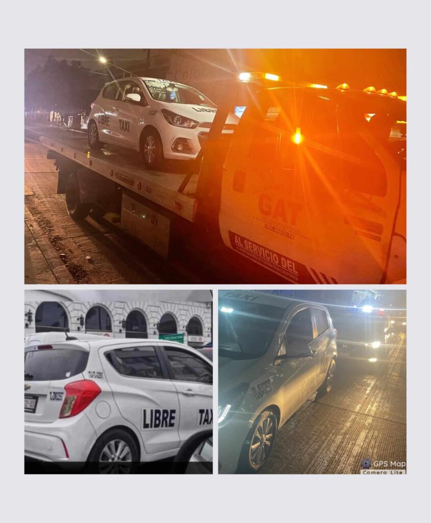 IMOS INTERCEPTA TAXI CON NúMEROS IMANTADOS