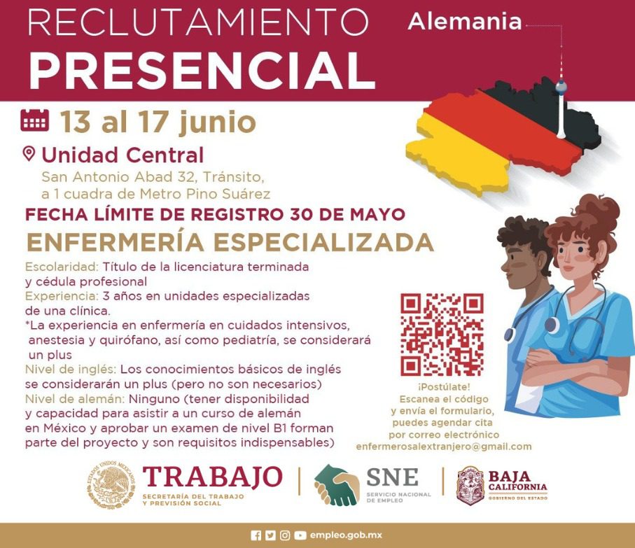 SI ESTUDIASTE ENFERMERíA PUEDES IRTE A TRABAJAR A ALEMANIA