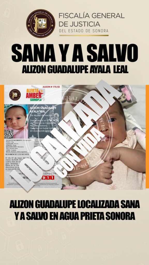 RESCATAN A LA PEQUEñA ALISON GUADALUPE; HAY TRES DETENIDAS