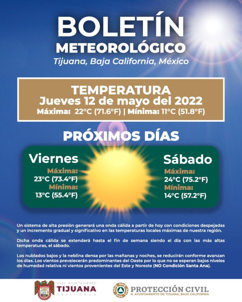 LLEGA ONDA CáLIDA A TIJUANA
