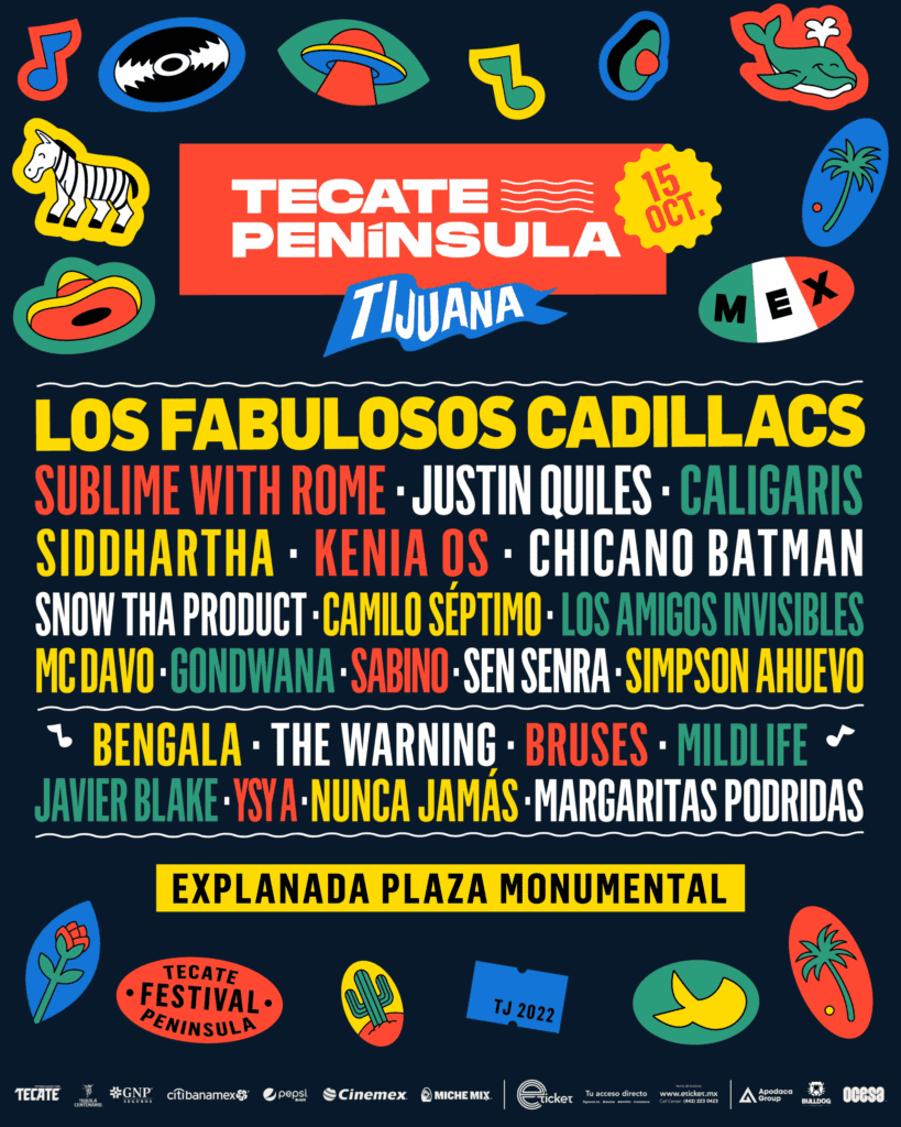 LOS FABULOSOS CADILLACS, CALIGARIS Y MáS EN TECATE PENíNSULA EL 15 DE OCTUBRE