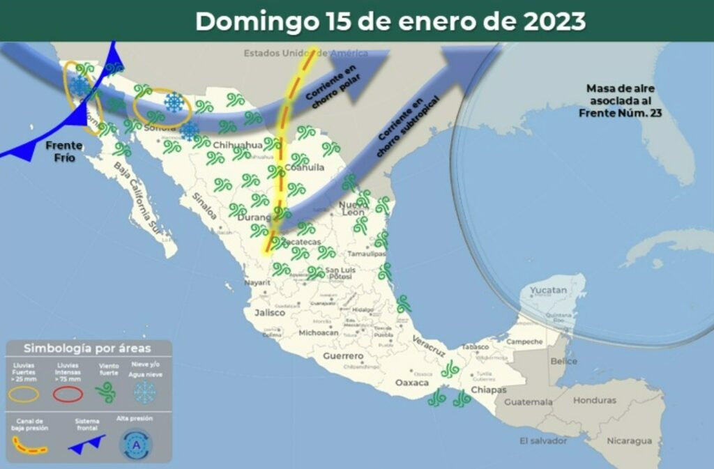 Hay pronóstico de lluvia, alto oleaje, vientos y nevada
