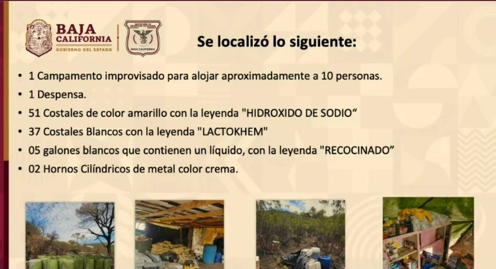 Localizan megalaboratorio de metanfetamina en La Rumorosa