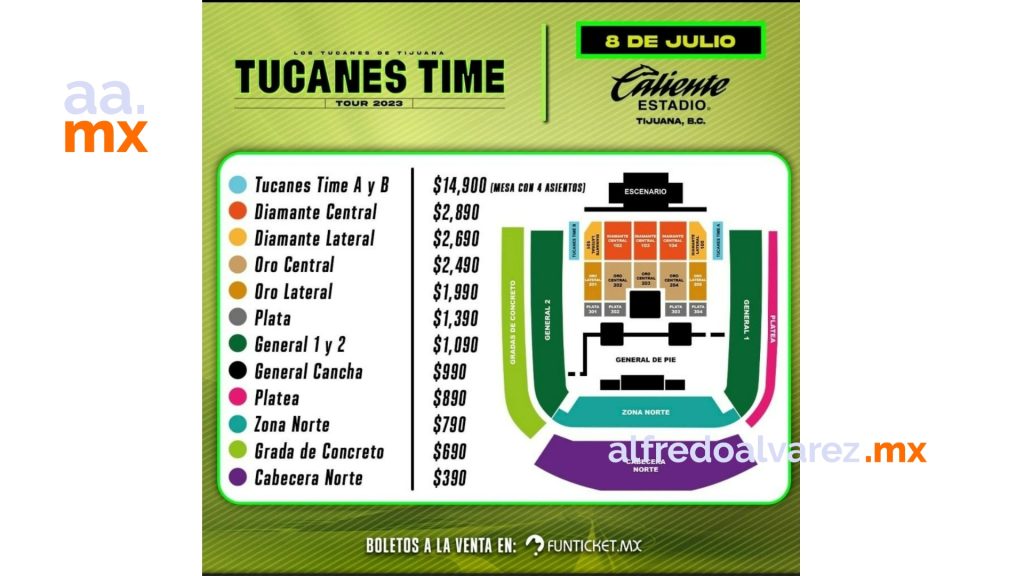 Hasta 15 mil pesos los boletos para concierto de Los Tucanes en Tijuana Hasta 15 mil pesos los boletos para concierto de Los Tucanes en Tijuana