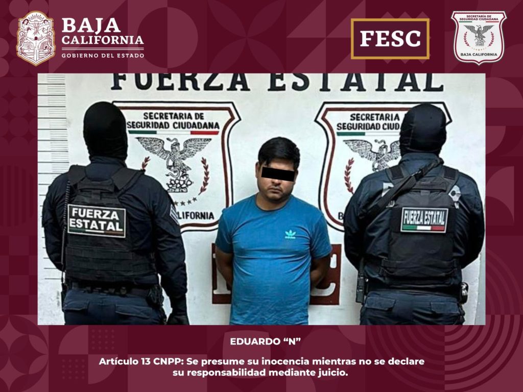 FESC realiza operativo en el Valle de Mexicali y asegura armas, drogas y personas