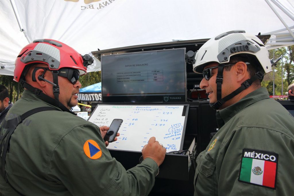 Con tiempo récord, Ayuntamiento de Tijuana participa en simulacro Nacional de Sismo