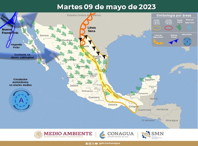 Alertan por rachas de viento y un aumento en las temperaturas