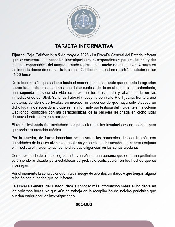 Balean a tres en un bar, uno de los cadáveres lo tiraron frente a la Fiscalía