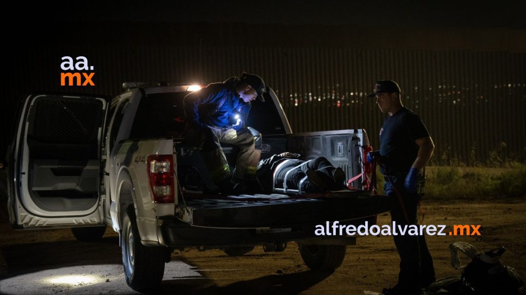 Mujeres migrantes cayeron del muro al intentar cruzar