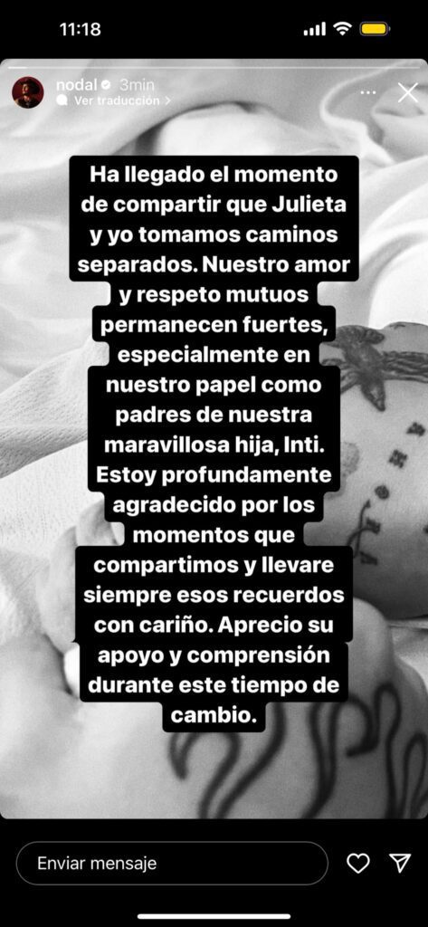 Christian Nodal y Cazzu anuncian el fin de su relación