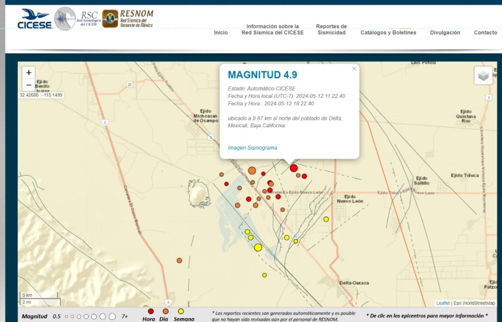Enjambre de sismos remecen Baja California
