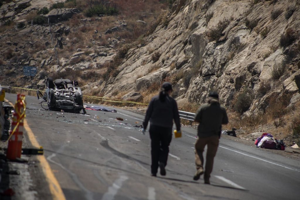 Un muerto y ocho heridos en accidente en la Autopista Mexicali-Tecate