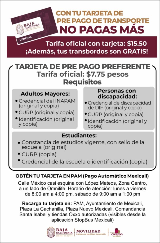 Distribuye IMOS tarjetas de pre pago de transporte en camiones y paraderos