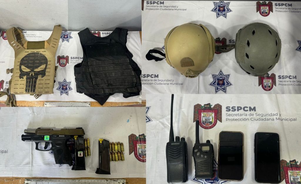 Dos sujetos son detenidos por la policía de Tijuana tras perpetrar un robo