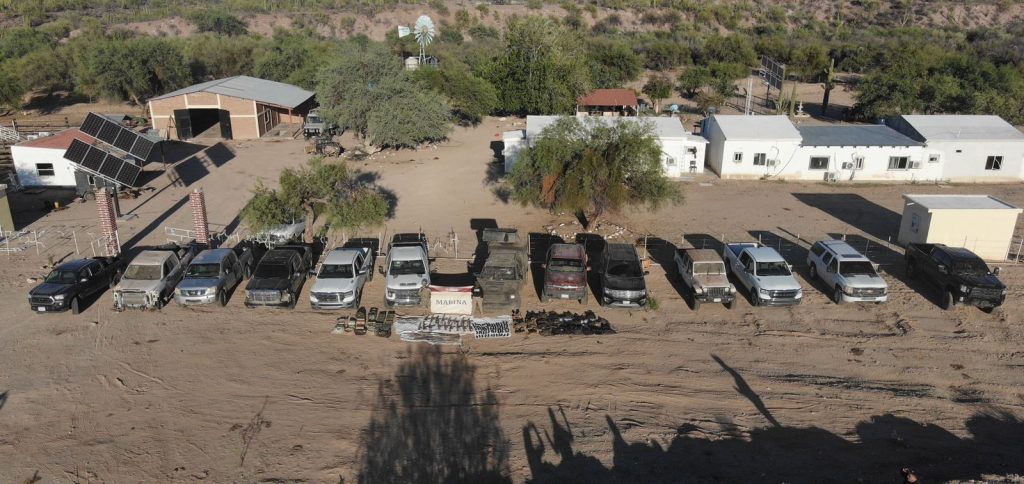Tras ataque a un ganadero autoridades aseguran predio, vehículos y arsenal
