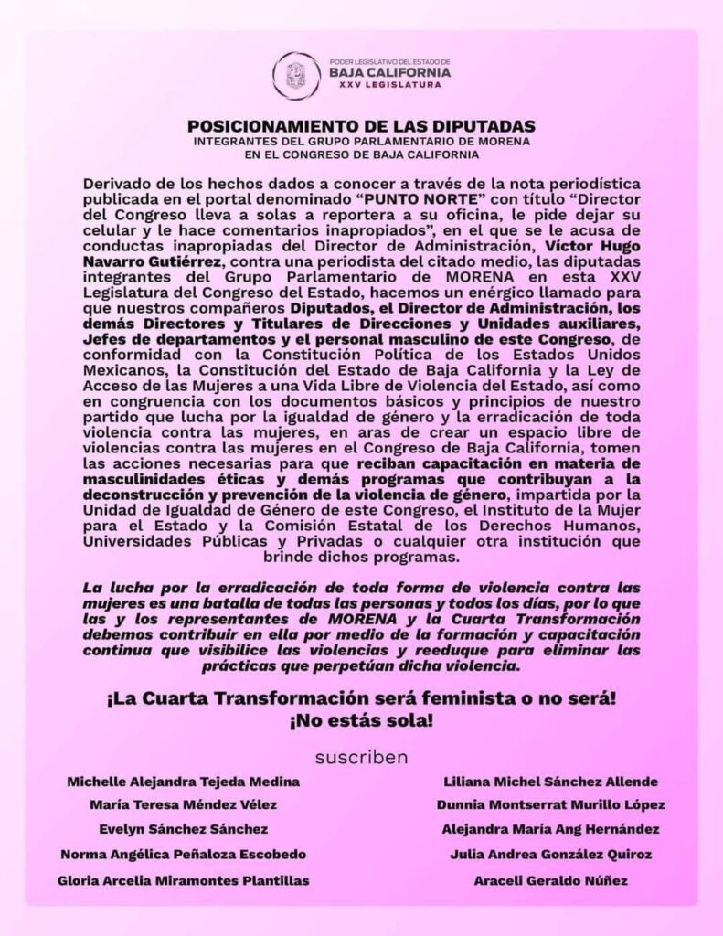Renuncia el director de Administración del Congreso de Baja California