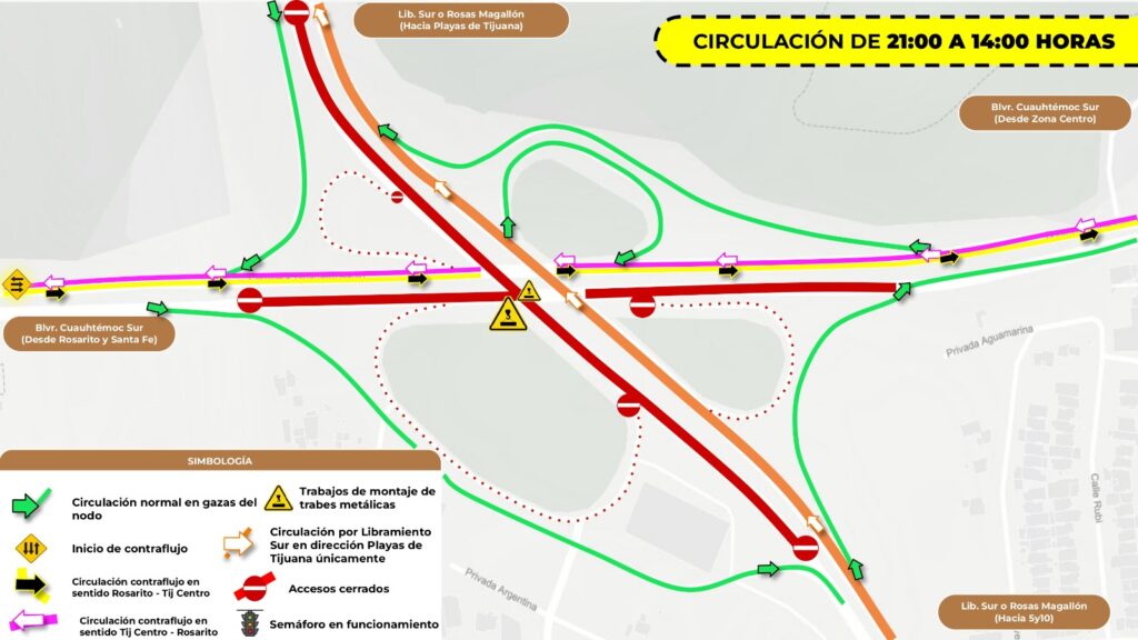 SIDURT anuncia ajustes de circulación por obras en el Nodo Morelos