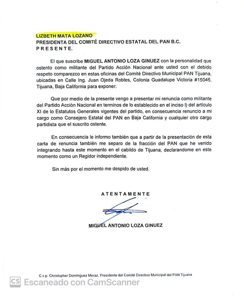 Regidor Miguel Loza renuncia al PAN tras denuncia por violación sexual 