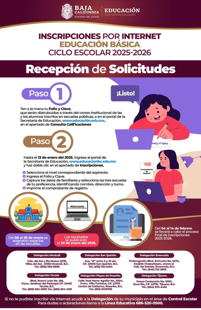 Secretaría de Educación anuncia prórroga para solicitud de inscripciones para el ciclo escolar 2025-2026