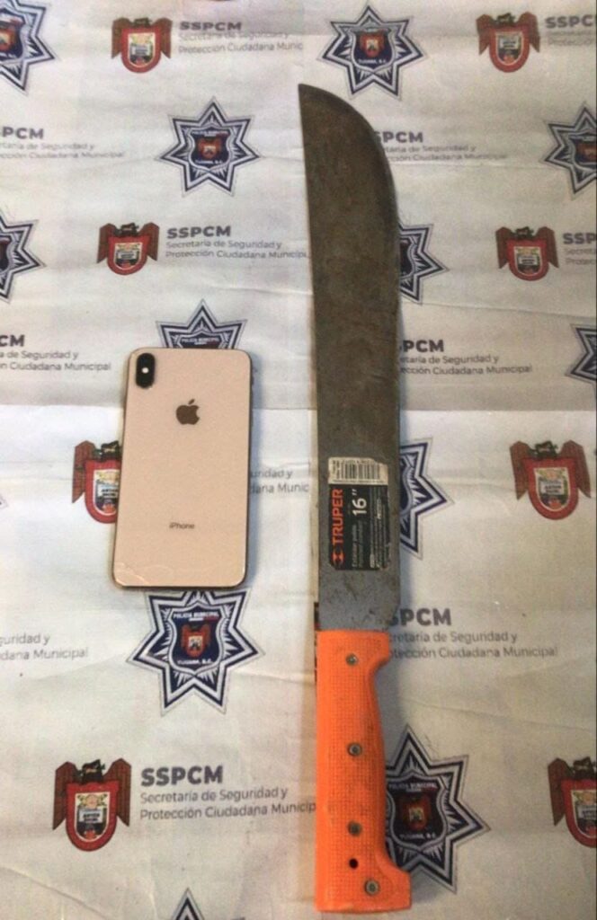 Capturan a dos sujetos por asalto con machete