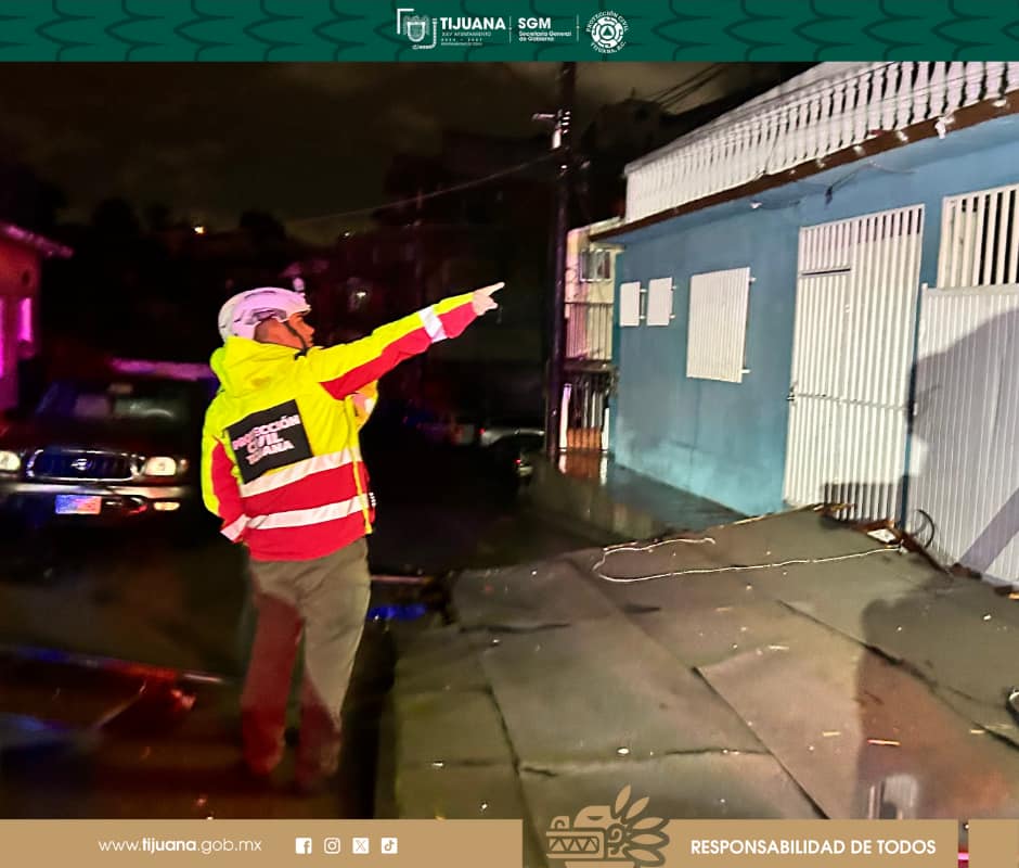 Lluvias y fuertes vientos provocan estragos en Tijuana