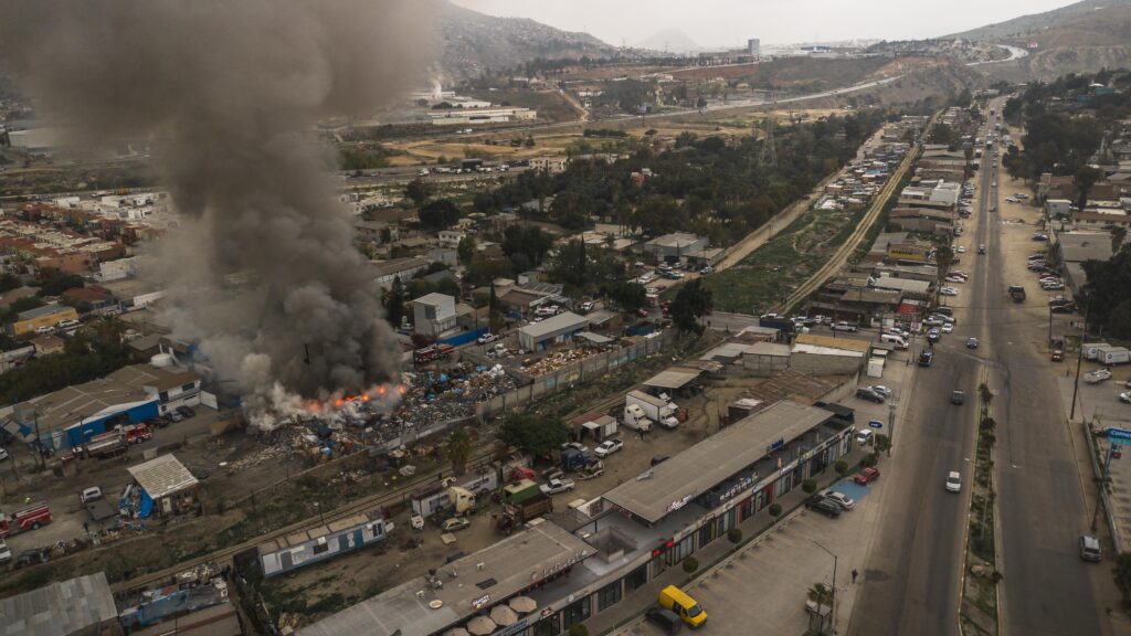 Se incendia recicladora en colonia García