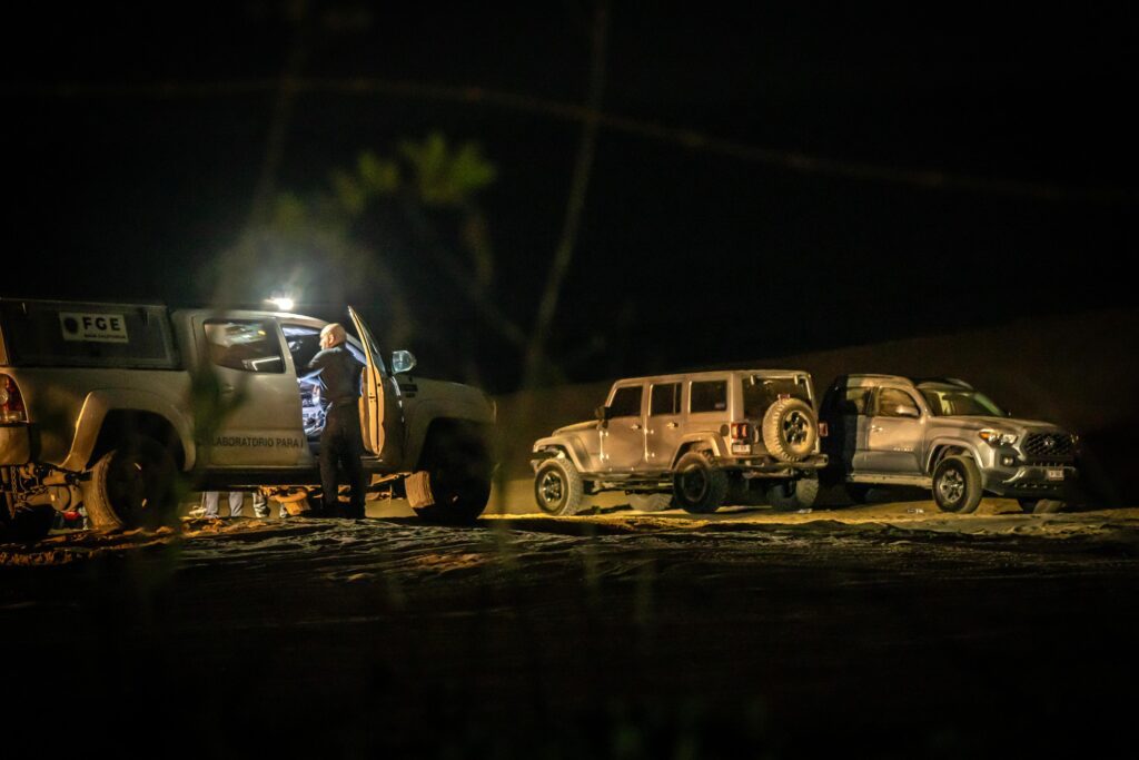 Investigan enfrentamiento armado en Los Arenales, solo encontraron balas, autos y sangre