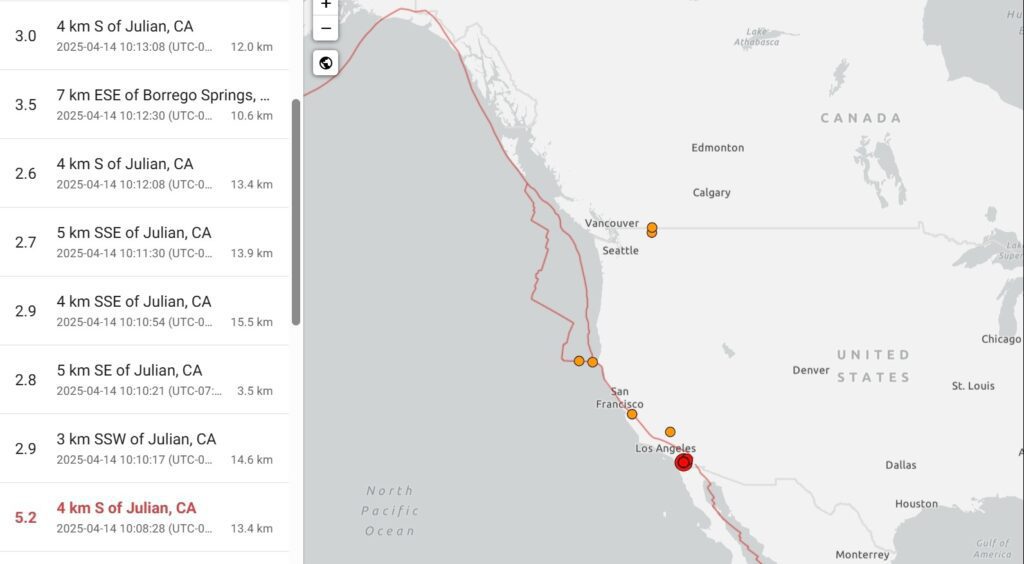 Sismo de magnitud 5.2 sacude la región; Protección Civil descarta afectaciones hasta el momento