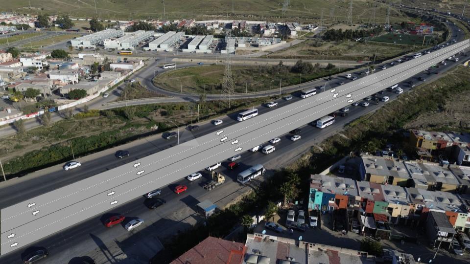 Obra en el corredor Tijuana- Rosarito 2000 busca movilidad eficiente con cuatro nuevos carriles confinados