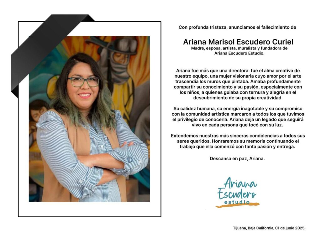 Fallece la artista tijuanense Ariana Escudero