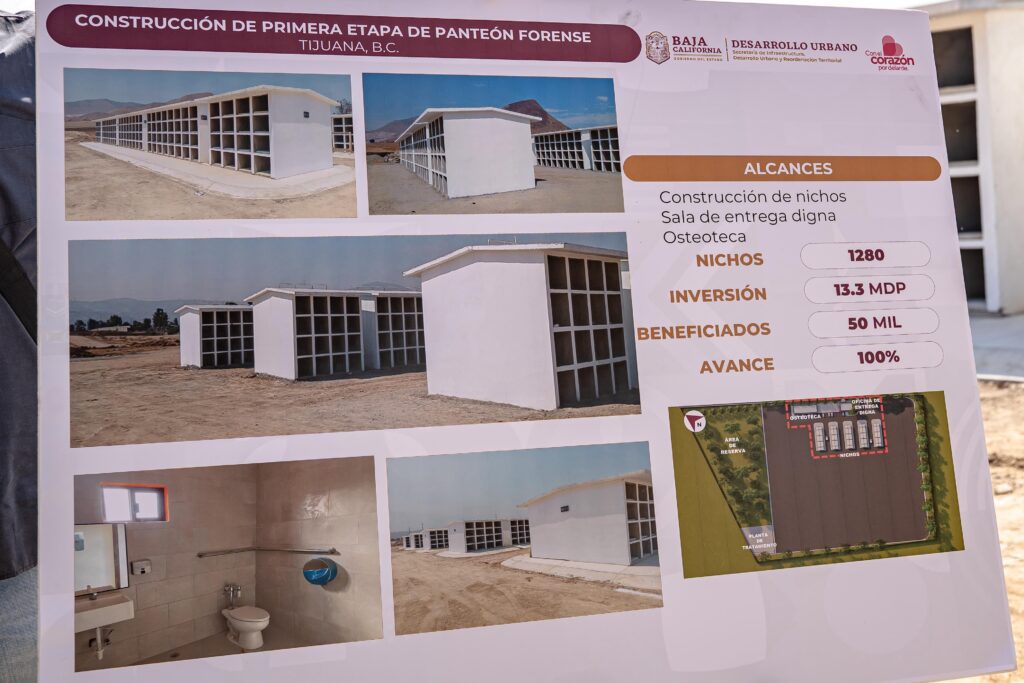 Inauguran en Tijuana nuevo Centro Forense; podrá albergar hasta 8 mil cuerpos no reclamados