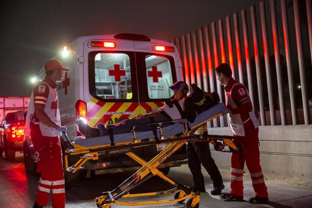 Accidente en obra del viaducto elevado deja dos lesionados