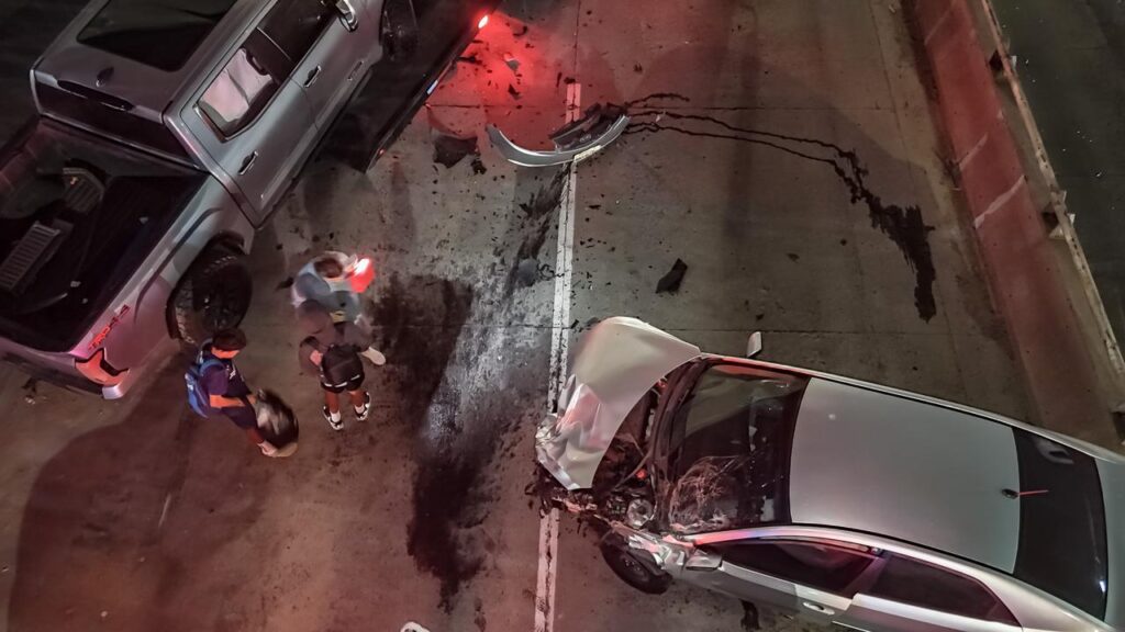Fuerte accidente sobre la Vía Internacional