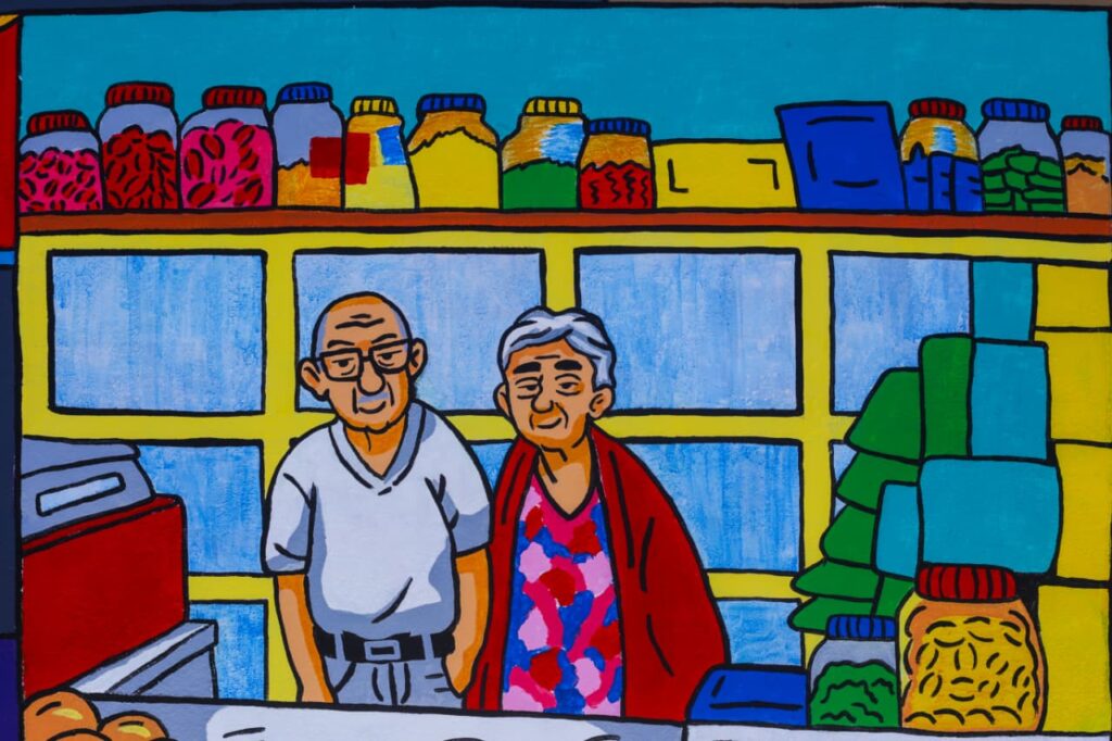 Mural de la Postal: Raíces que abrazan el presente