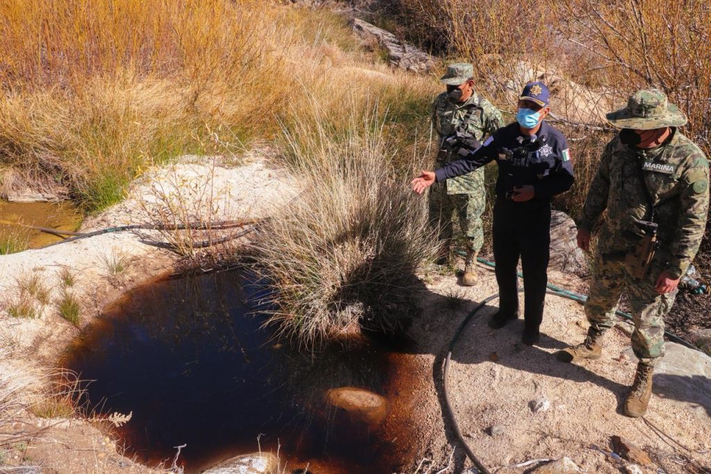 Aseguran laboratorio clandestino de metanfetamina en San Pedro Mártir