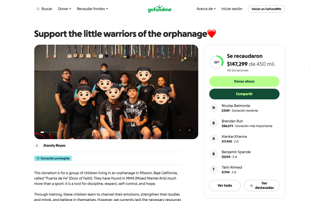 Casa hogar Puerta de Fe pide 0 mil para niños MMA en Ensenada