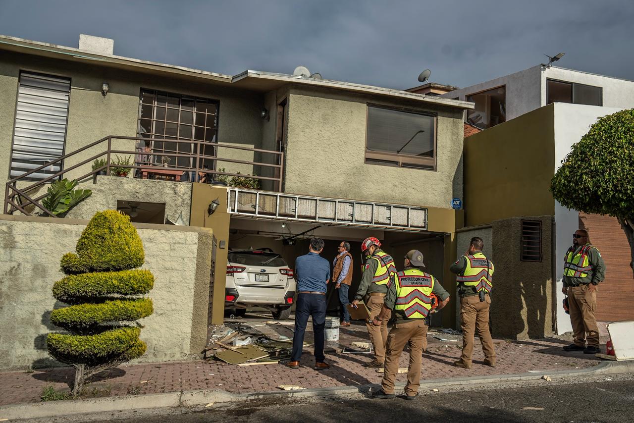 Explosión por tanque de gas LP daña seis viviendas en Colinas de Agua Caliente