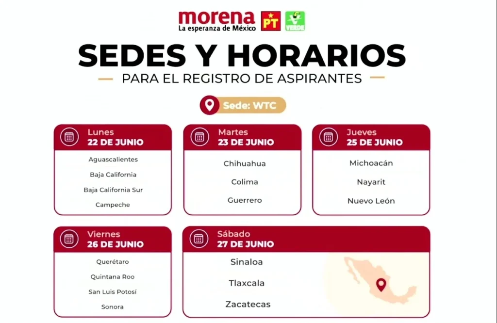 Lanzarán convocatoria de Morena y aliados para las 17 gubernaturas rumbo a elecciones de 2027